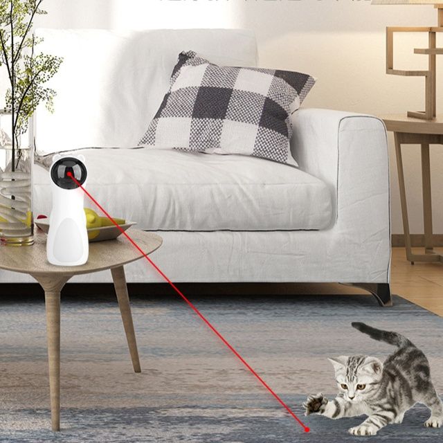 猫 おもちゃ 自動回転レーザー光線猫じゃらし　運動不足解消グッズ