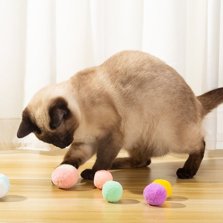 猫 おもちゃ ふわふわ軽量ぽんぽんボール12個入りセット