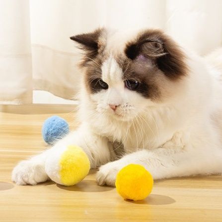 猫 おもちゃ ふわふわ軽量ぽんぽんボール12個入りセット