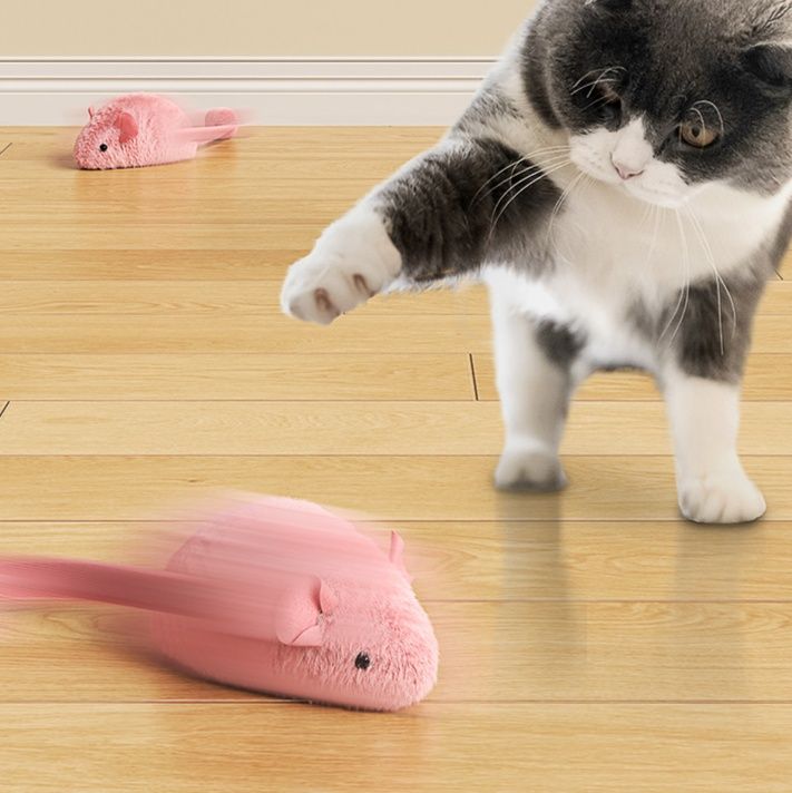 猫 おもちゃ ふわふわぬいぐるみネズミ鈴付き猫用玩具