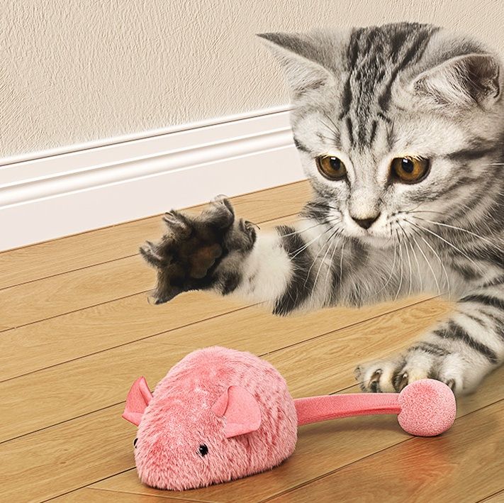 猫 おもちゃ ふわふわぬいぐるみネズミ鈴付き猫用玩具