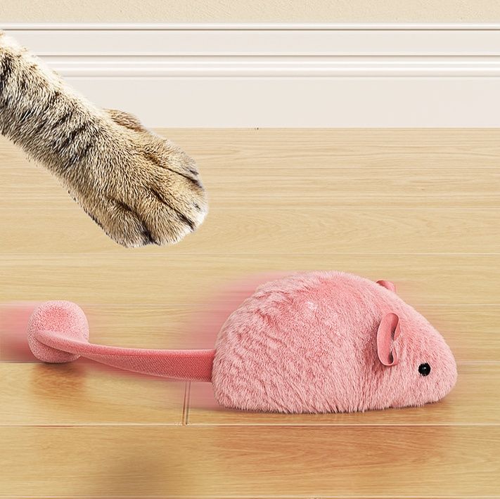 猫 おもちゃ ふわふわぬいぐるみネズミ鈴付き猫用玩具