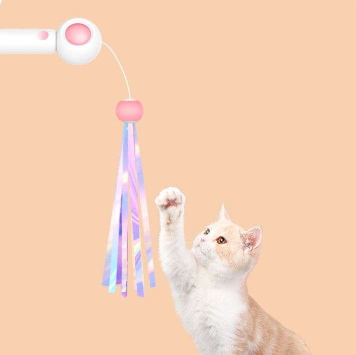 猫 おもちゃ 引力弾弾逗猫棒 ヘッド交換式猫じゃらし