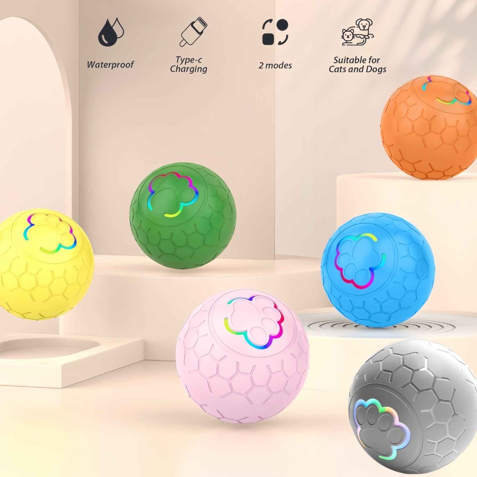 猫 おもちゃ 自動回転する知能型電動ボール玩具