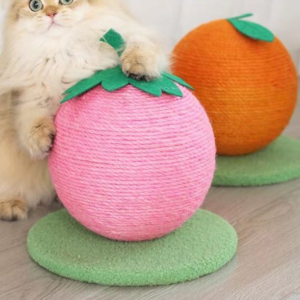 猫 おもちゃ 果物型爪とぎ麻球猫用遊具