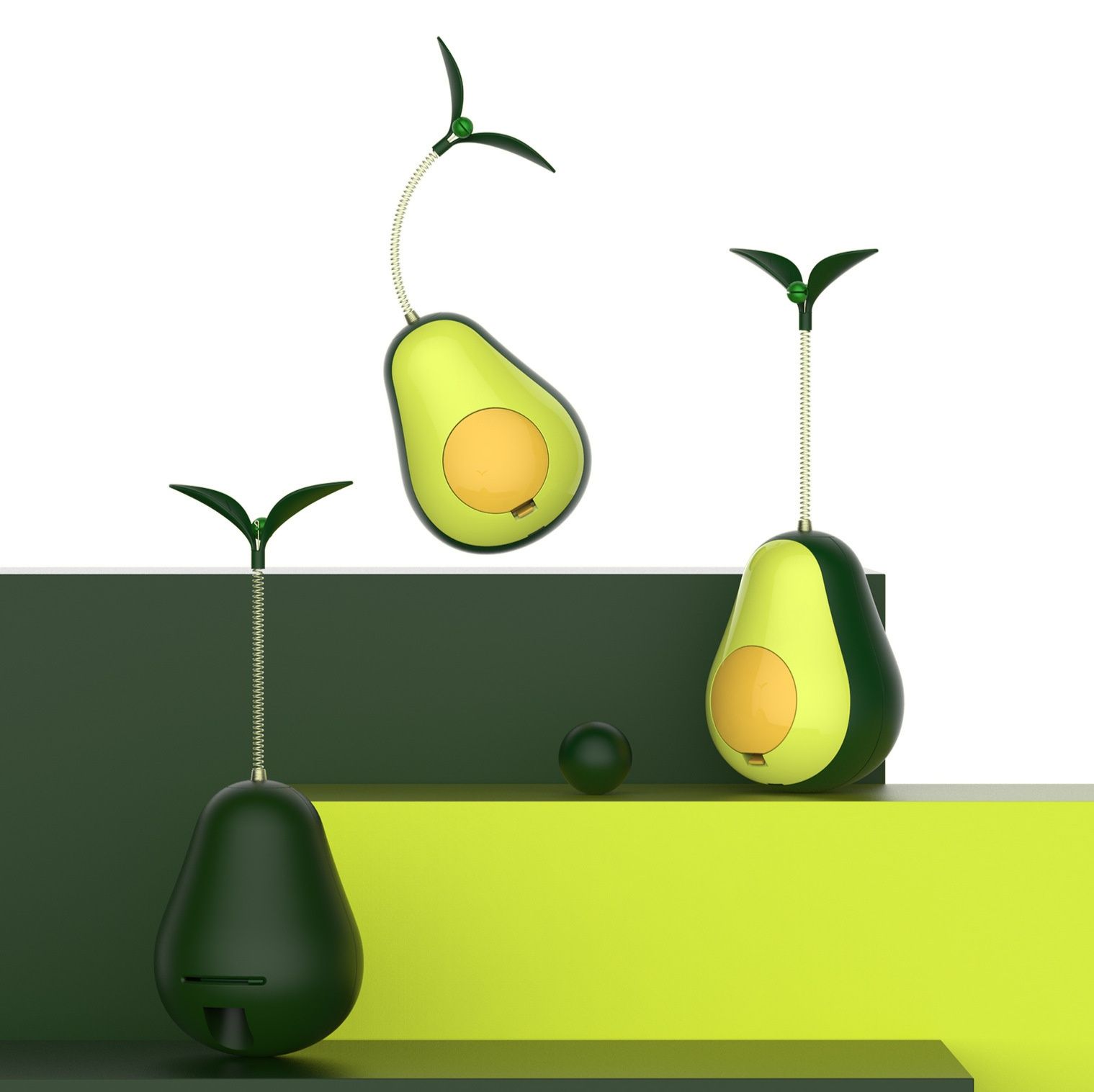 猫 おもちゃ 多機能牛油果型猫じゃらし知育玩具