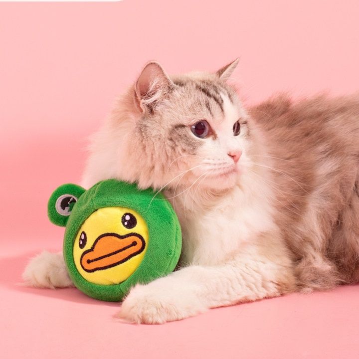 猫 おもちゃ かえる着ぐるみあひる顔ぬいぐるみ転がる知育玩具