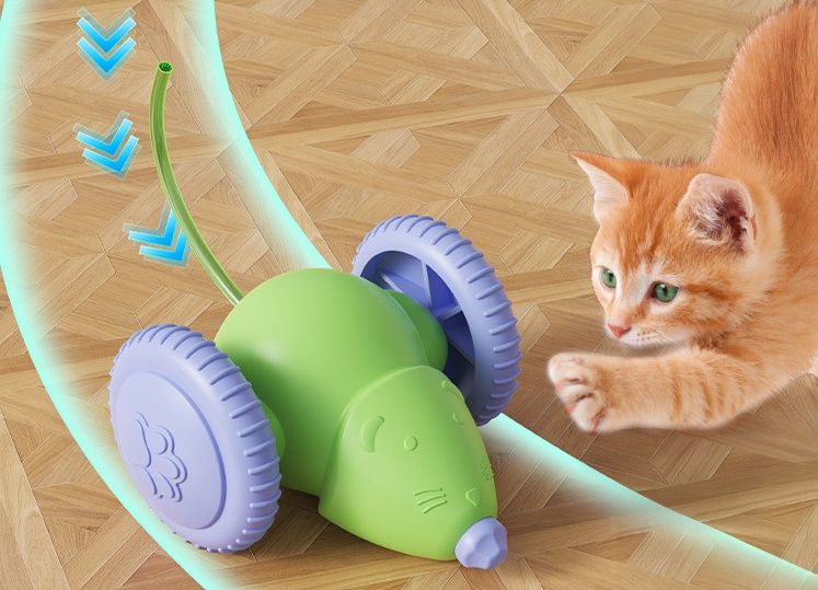 猫 おもちゃ 電動走行ネズミおもちゃ障害物回避機能付き