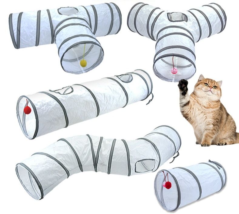 猫 おもちゃ 猫用三方向分岐トンネル遊び場知育玩具