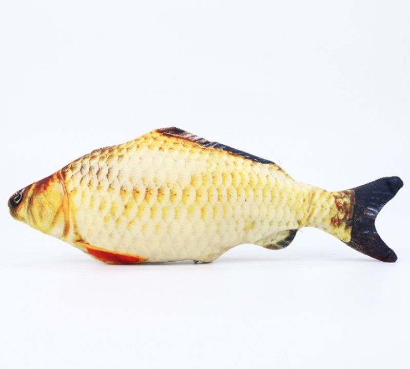 猫 おもちゃ リアル鯉型またたび入り魚ぬいぐるみ