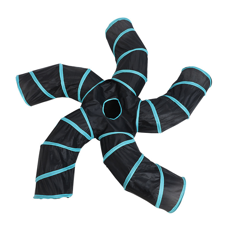 猫 おもちゃ 五又トンネル迷路で遊ぶ猫の運動促進玩具