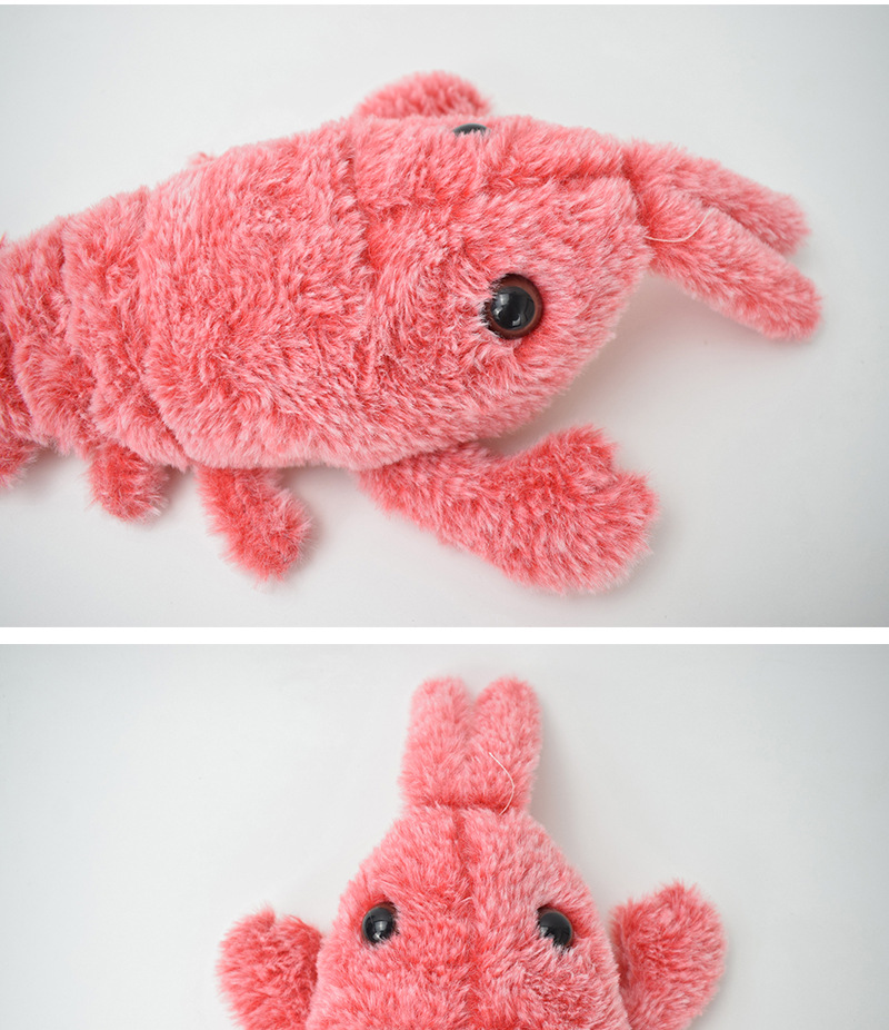 猫 おもちゃ 海老型ふわふわぬいぐるみ蹴りぐるみ