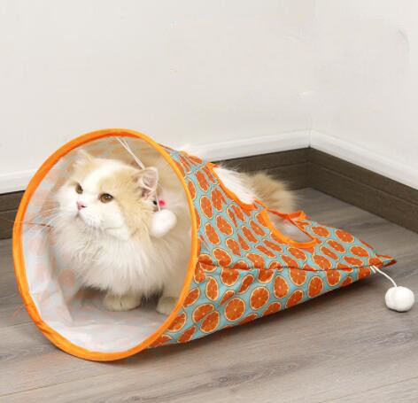 猫 おもちゃ 猫用運動不足解消トンネル袋玩具