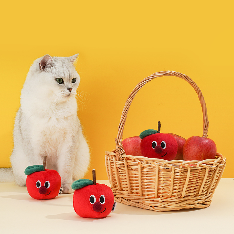 猫 おもちゃ にこにこりんごのまたたび人形