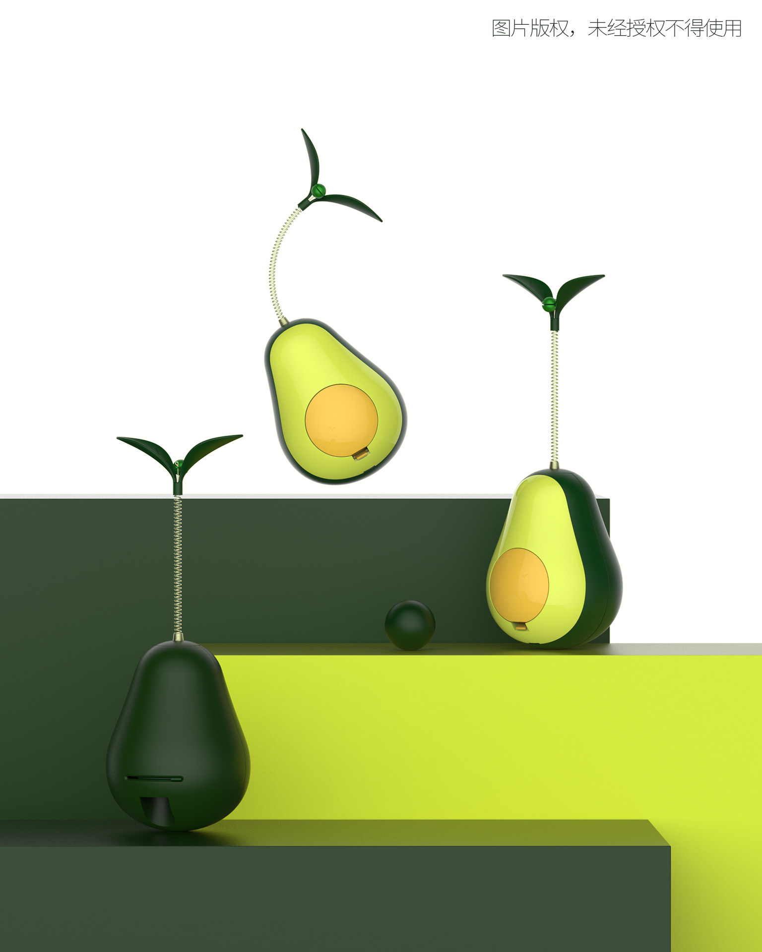 猫 おもちゃ 多機能牛油果型猫じゃらし知育玩具