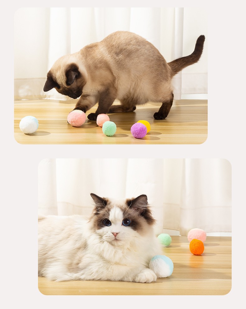 猫 おもちゃ ふわふわ軽量ぽんぽんボール12個入りセット