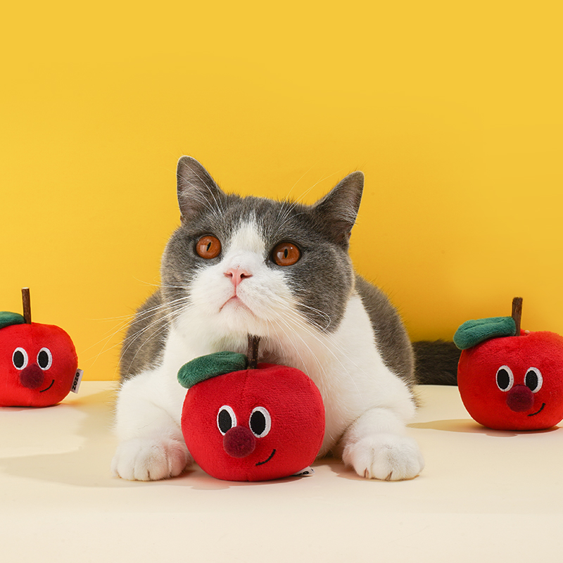 猫 おもちゃ にこにこりんごのまたたび人形