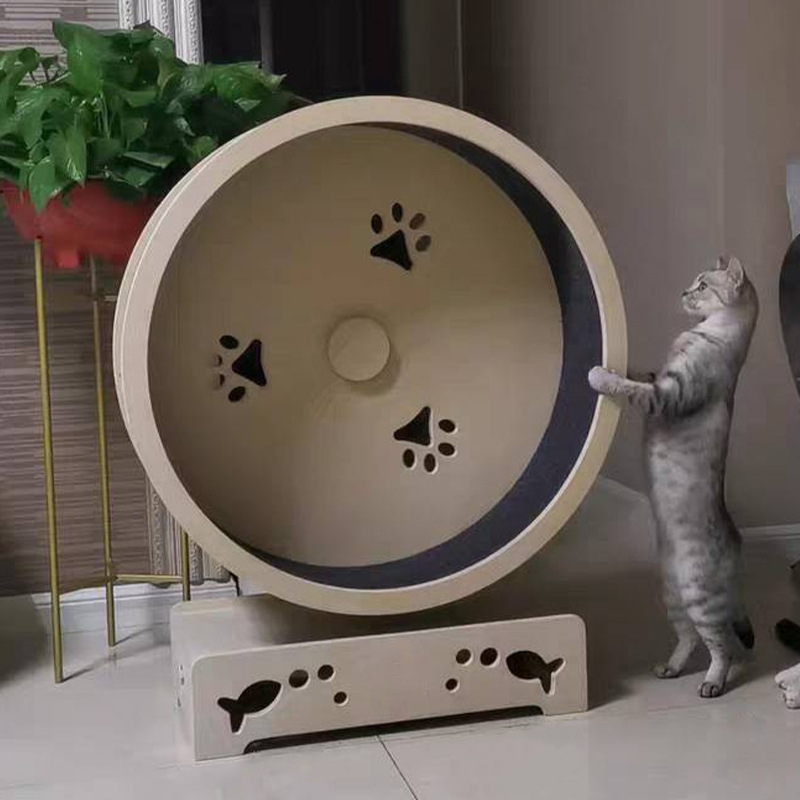 猫 おもちゃ 猫用回転式ホイールランニングマシン　運動不足解消グッズ