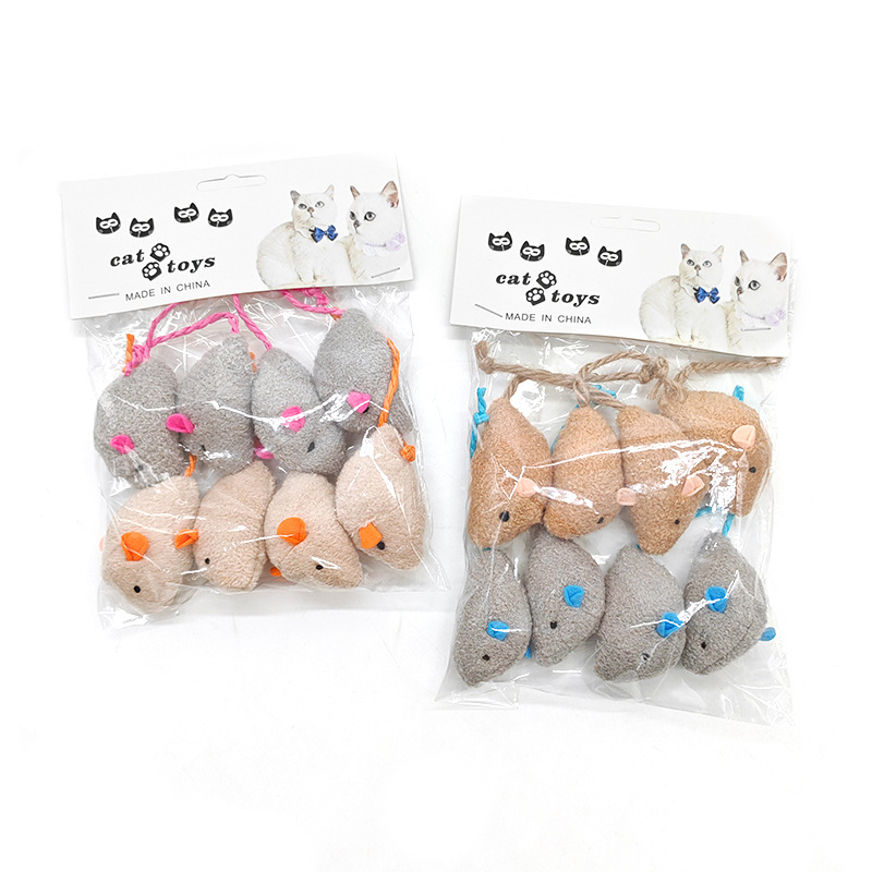 猫 おもちゃ 猫用ふわふわネズミ型おもちゃ6匹セット