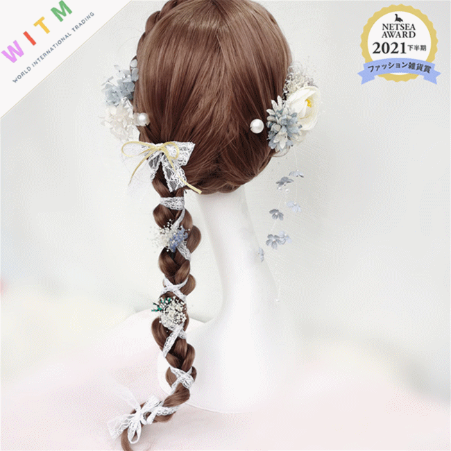 結婚式お呼ばれドレス 華やか髪飾り11点セット 結婚式成人式卒業式対応