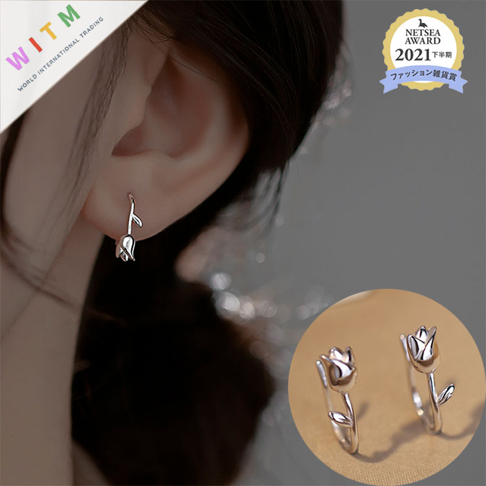 結婚式お呼ばれドレス 薔薇モチーフピアス 金属アレルギー対応 上品花デザイン