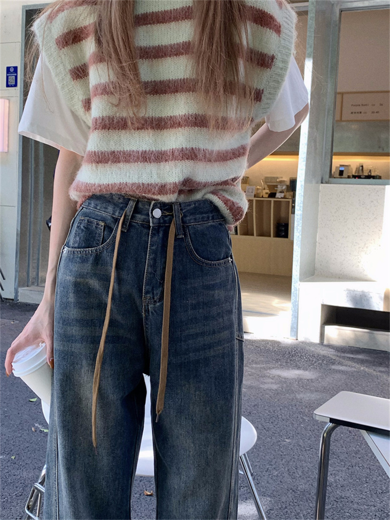 柄 パンツ 韓国風レトロチェック柄パンツ