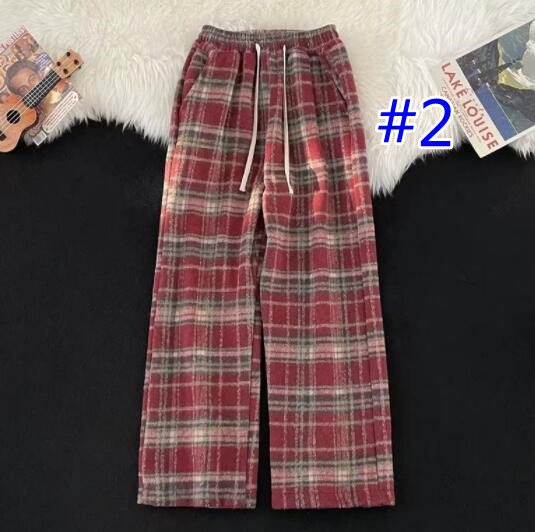 柄 パンツ 秋冬チェック柄パンツ暖かボトムス