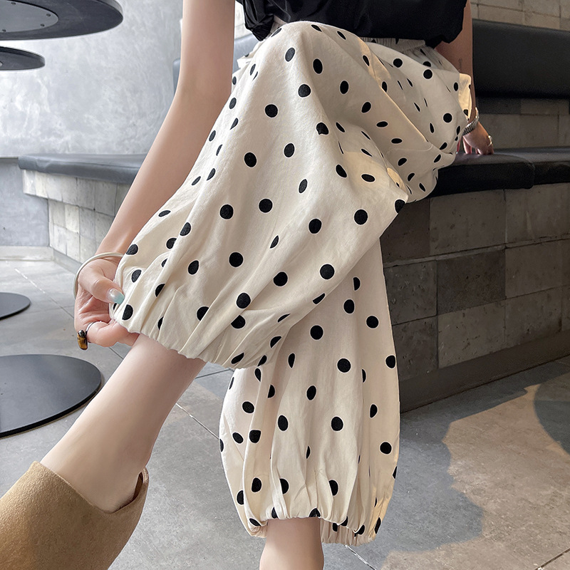 柄 パンツ レトロ水玉バルーンパンツ