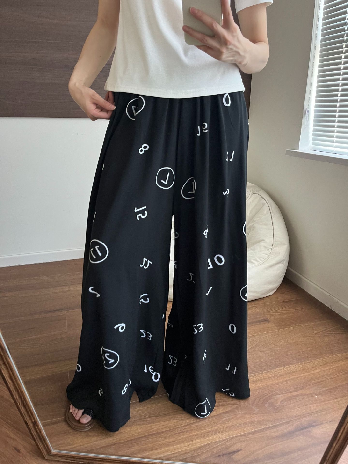 柄 パンツ 花園の舞 ワイドパンツ