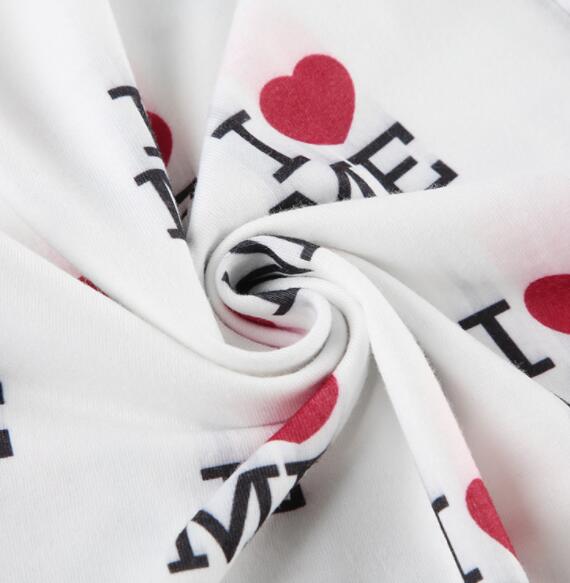 柄 パンツ ハート柄プリントワイドパンツ レディース