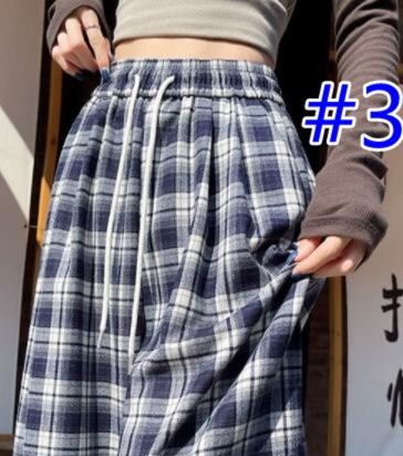 柄 パンツ チェック柄ワイドパンツ レディース ゆったりスラックス