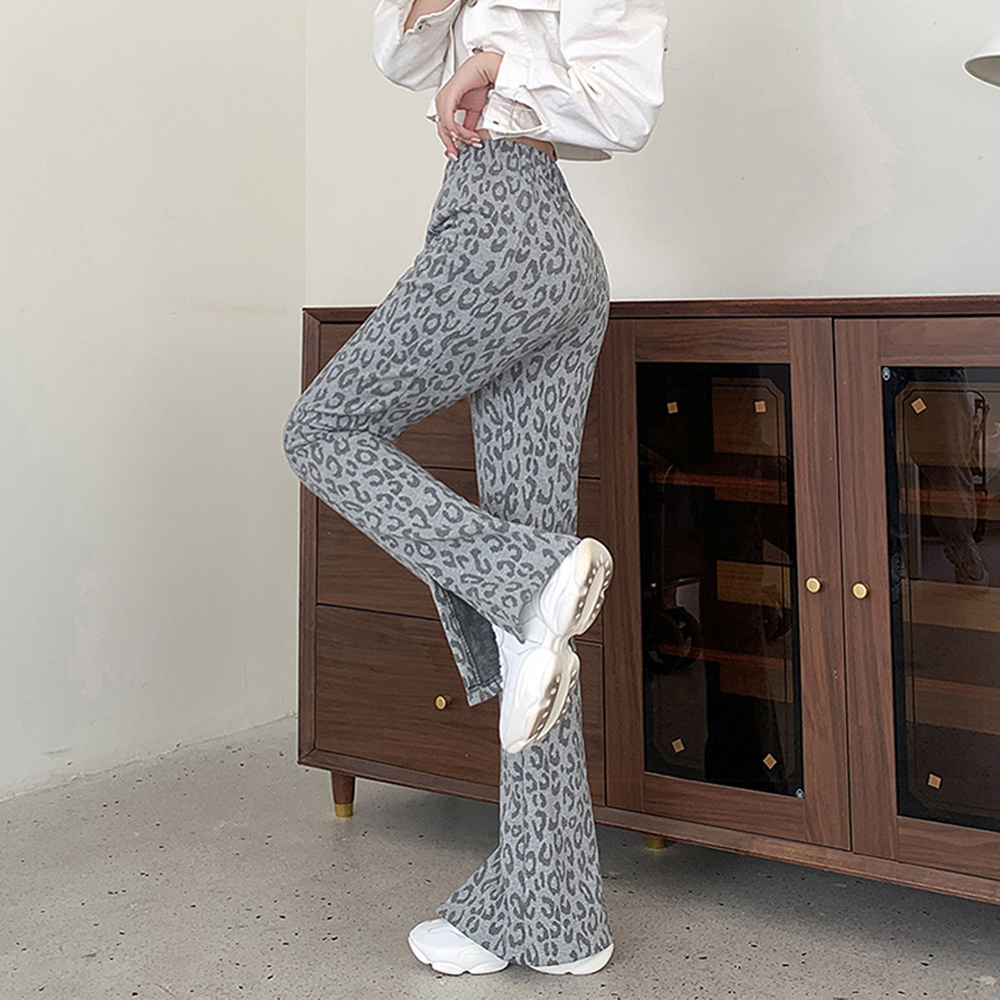 柄 パンツ チェック柄フレアパンツ　ハイウエスト４色展開