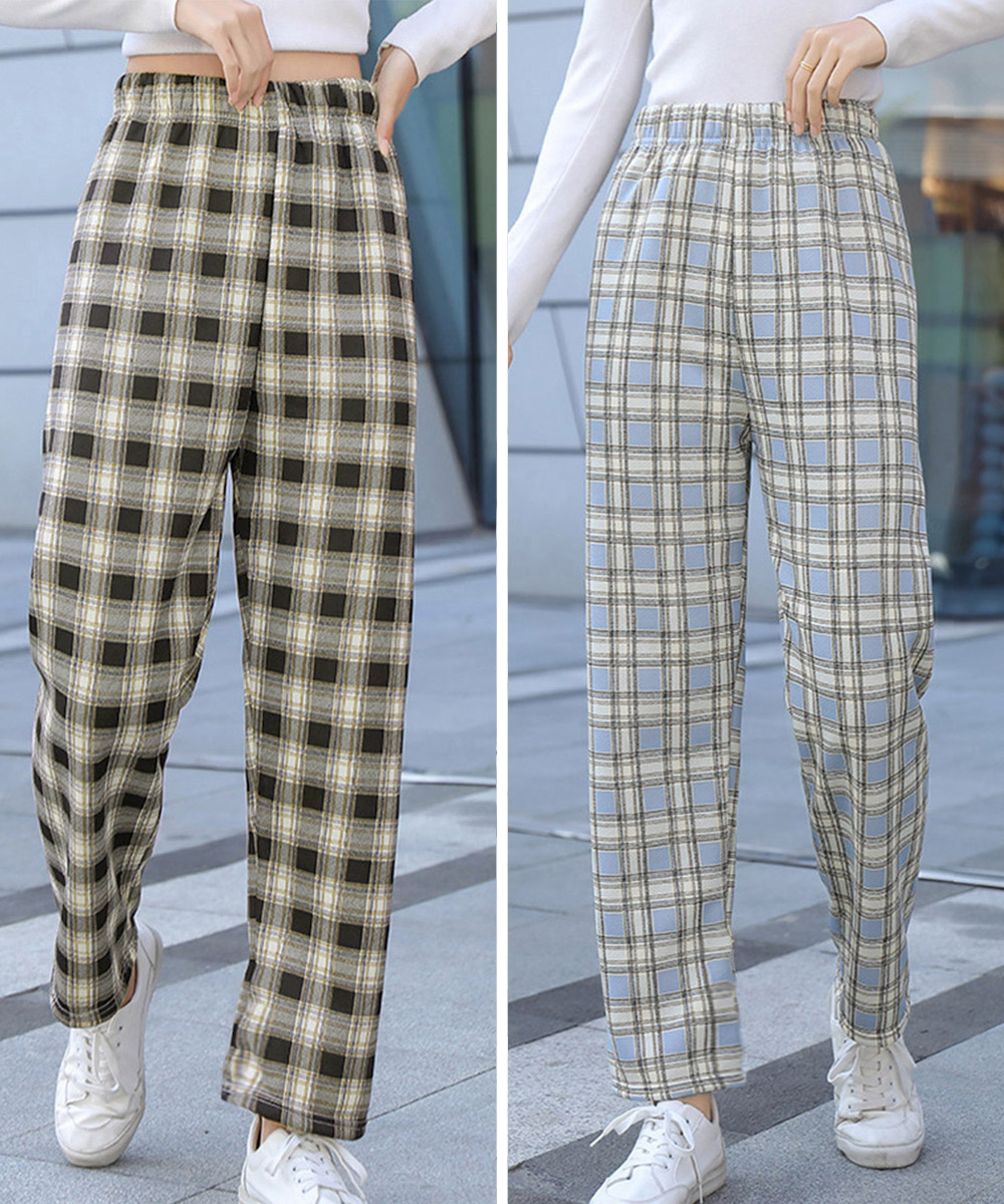 柄 パンツ 裏起毛チェック柄パンツ 防寒あったかボトムス