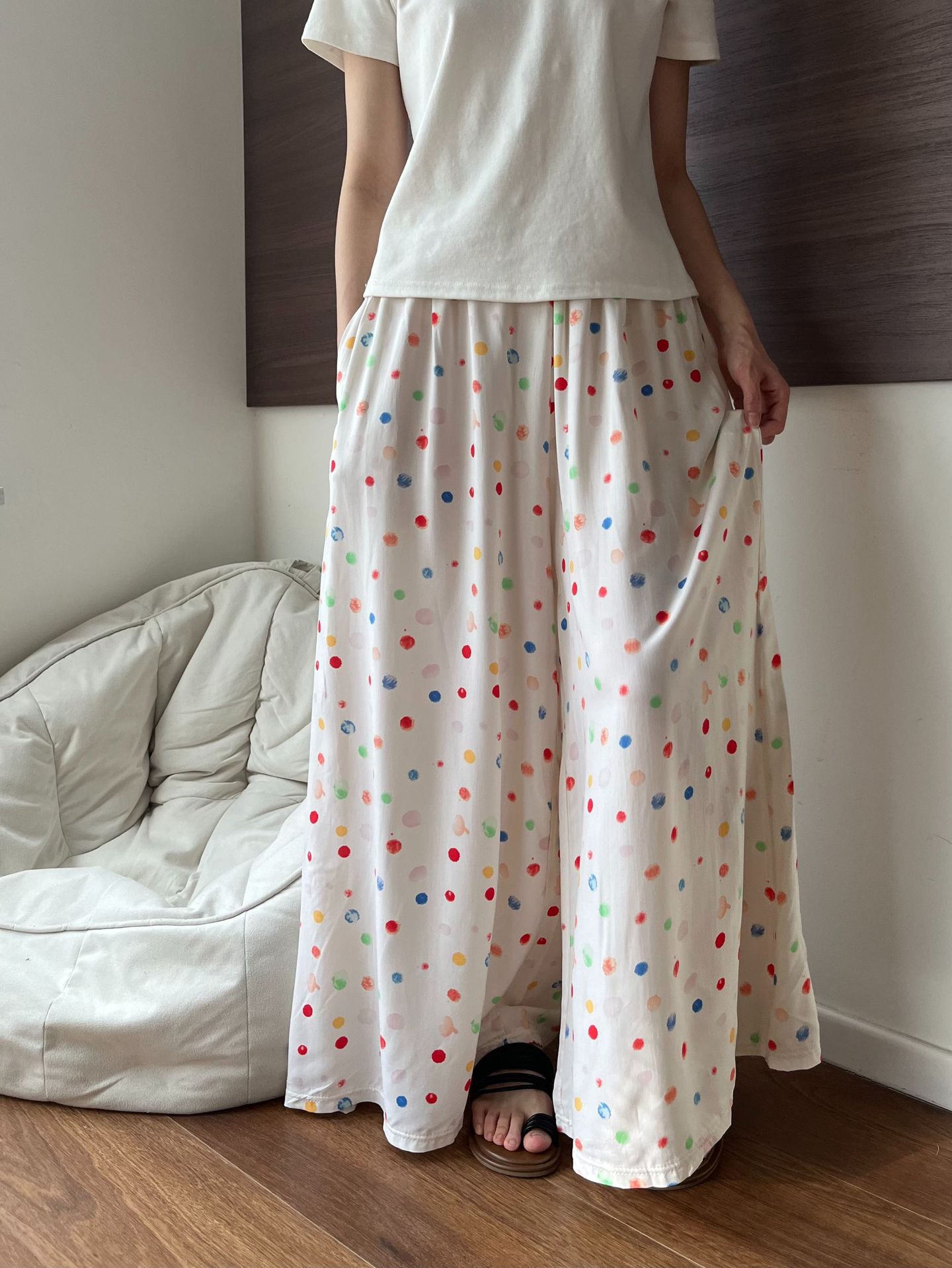 柄 パンツ 花園の舞 ワイドパンツ