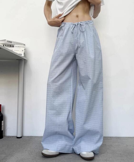 柄 パンツ チェック柄ワイドパンツ ゆったりカジュアル