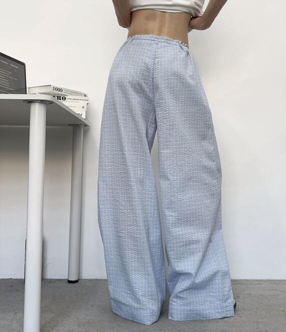 柄 パンツ チェック柄ワイドパンツ ゆったりカジュアル