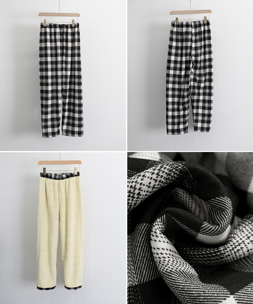 柄 パンツ 裏起毛チェック柄パンツ 防寒あったかボトムス