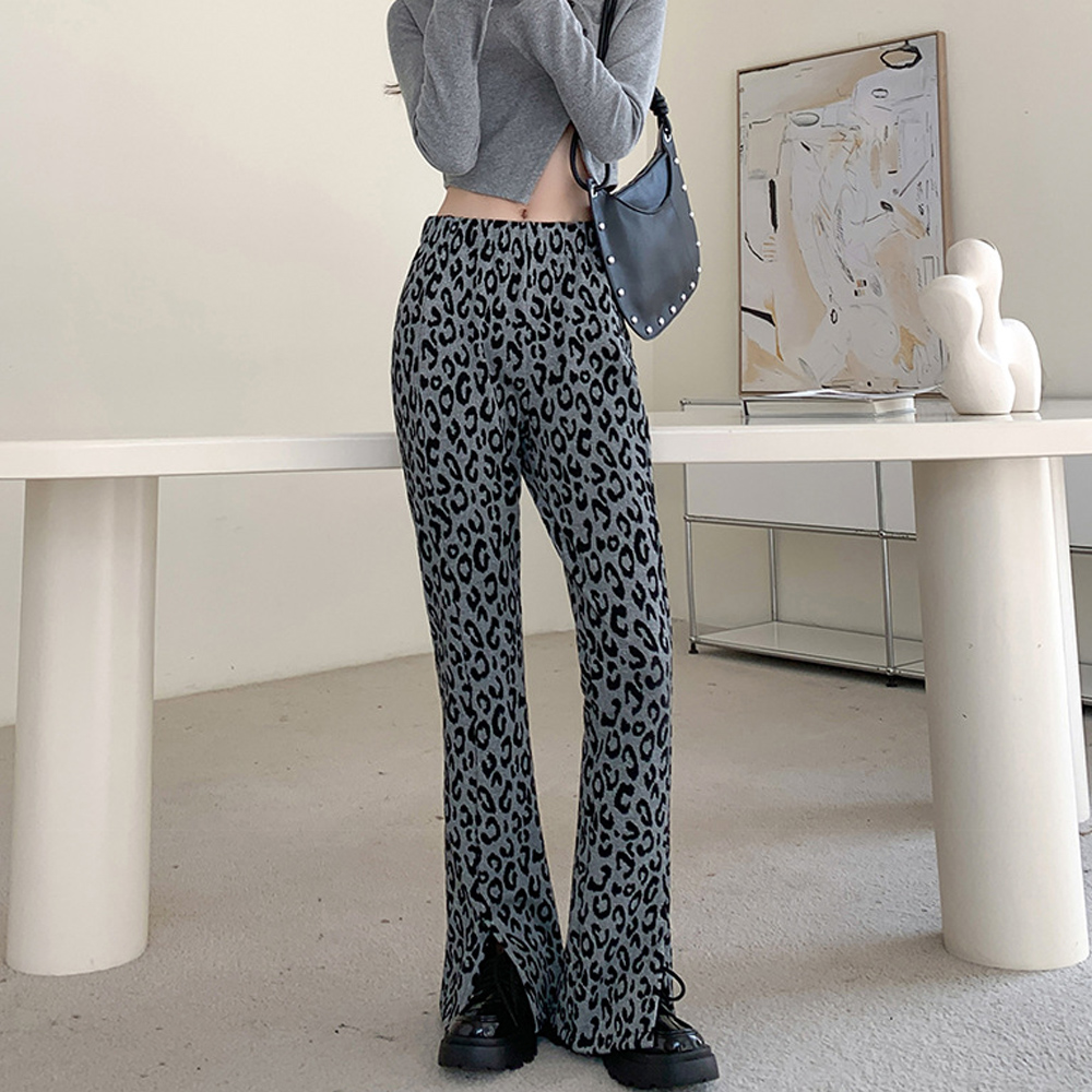 柄 パンツ チェック柄フレアパンツ　ハイウエスト４色展開