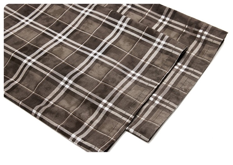 柄 パンツ レトロ格子柄ワイドパンツ チェック柄カジュアルボトムス