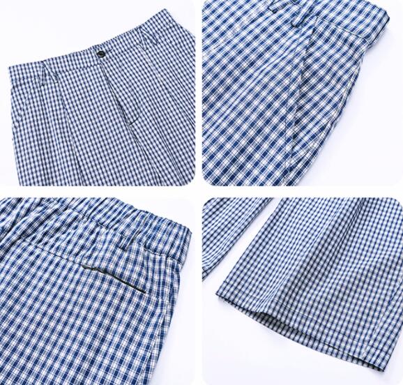 柄 パンツ チェック柄ワイドパンツ七分丈ゆったりシルエット