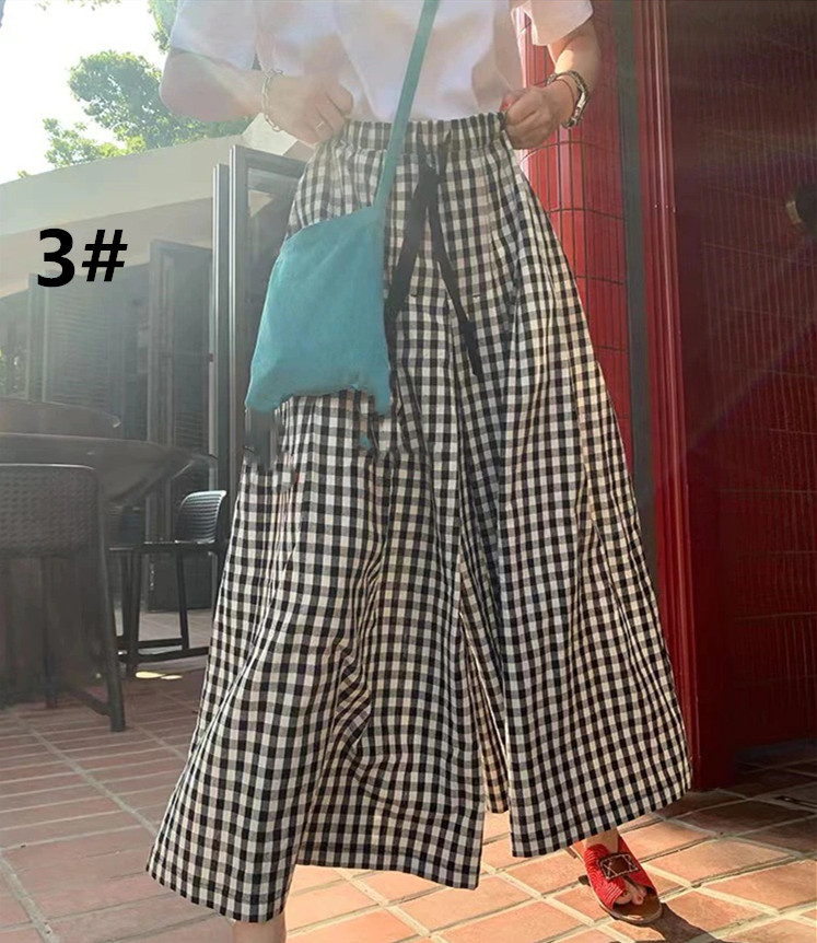 柄 パンツ 二〇二五年新作チェック柄ワイドパンツ女性用ハイウエスト