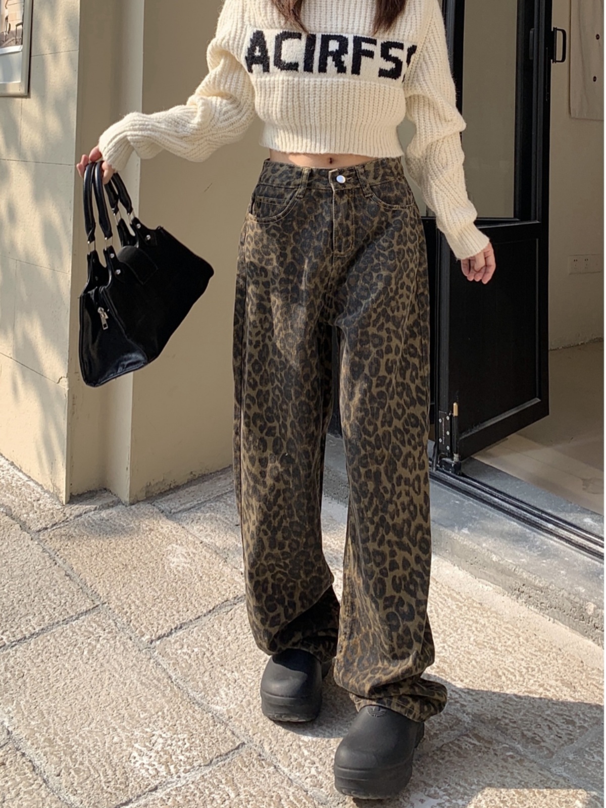 柄 パンツ 野性味あふれるワイドシルエット