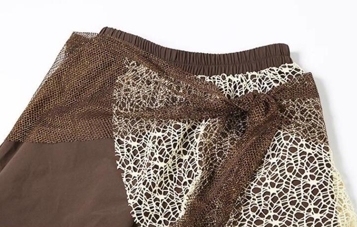 柄 パンツ レトロ風 レオパード柄 ワイドパンツ 女性用 薄手