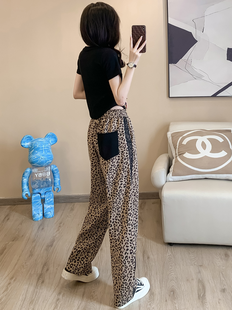 柄 パンツ 野性的ワイドシルエットパンツ