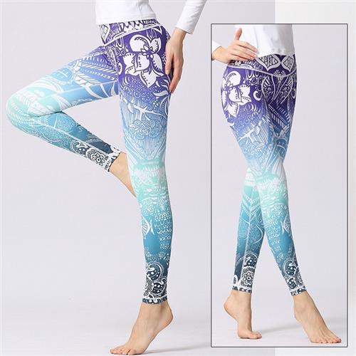 柄 パンツ 万華鏡模様ストレッチレギンス