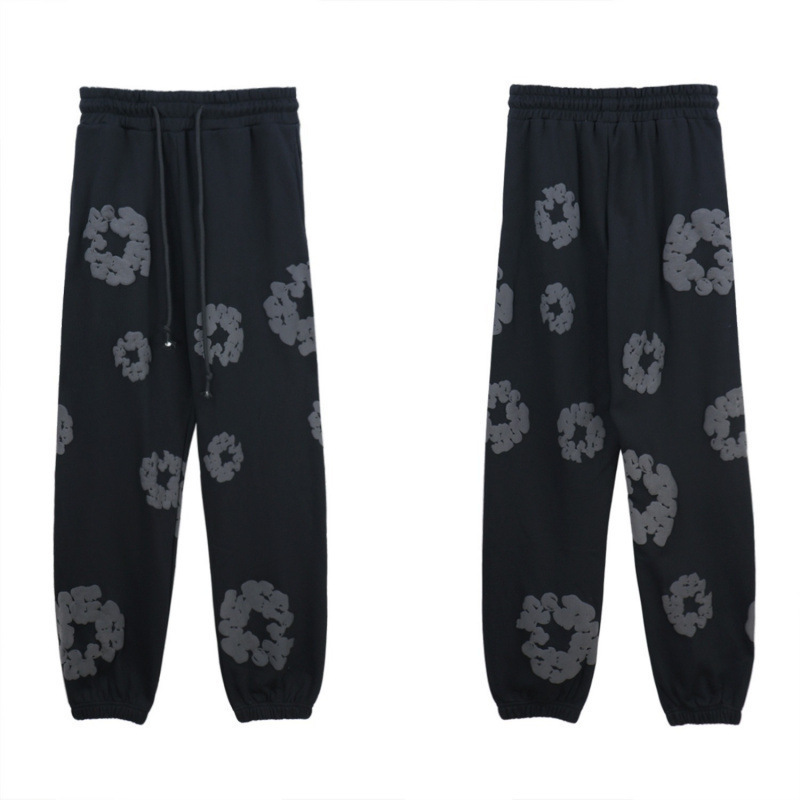 柄 パンツ 花輪モチーフスウェットパンツ