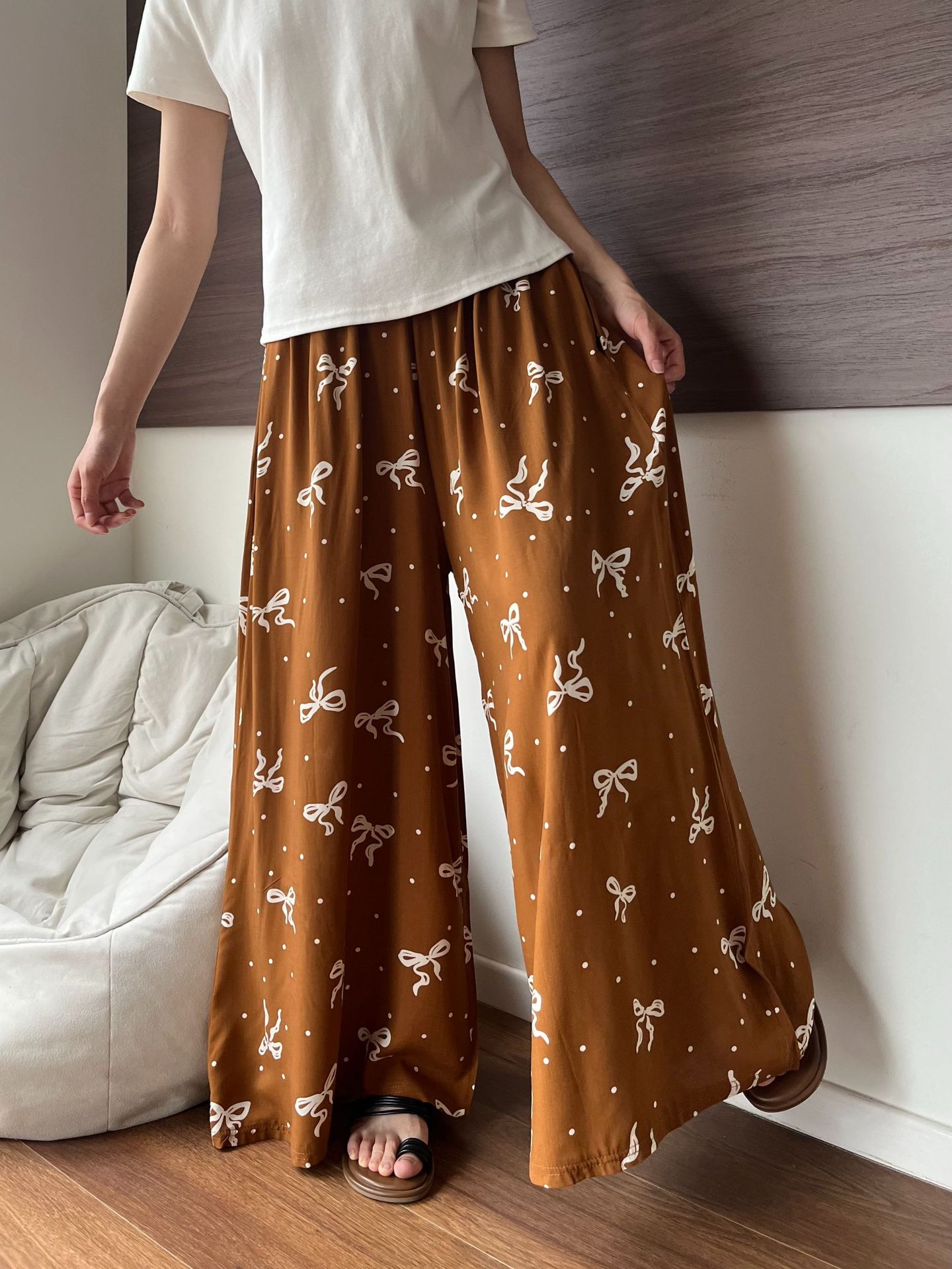 柄 パンツ 花園の舞 ワイドパンツ