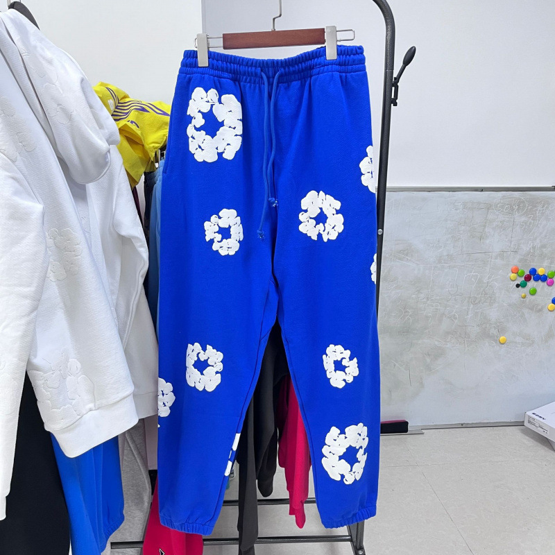柄 パンツ 花輪モチーフスウェットパンツ