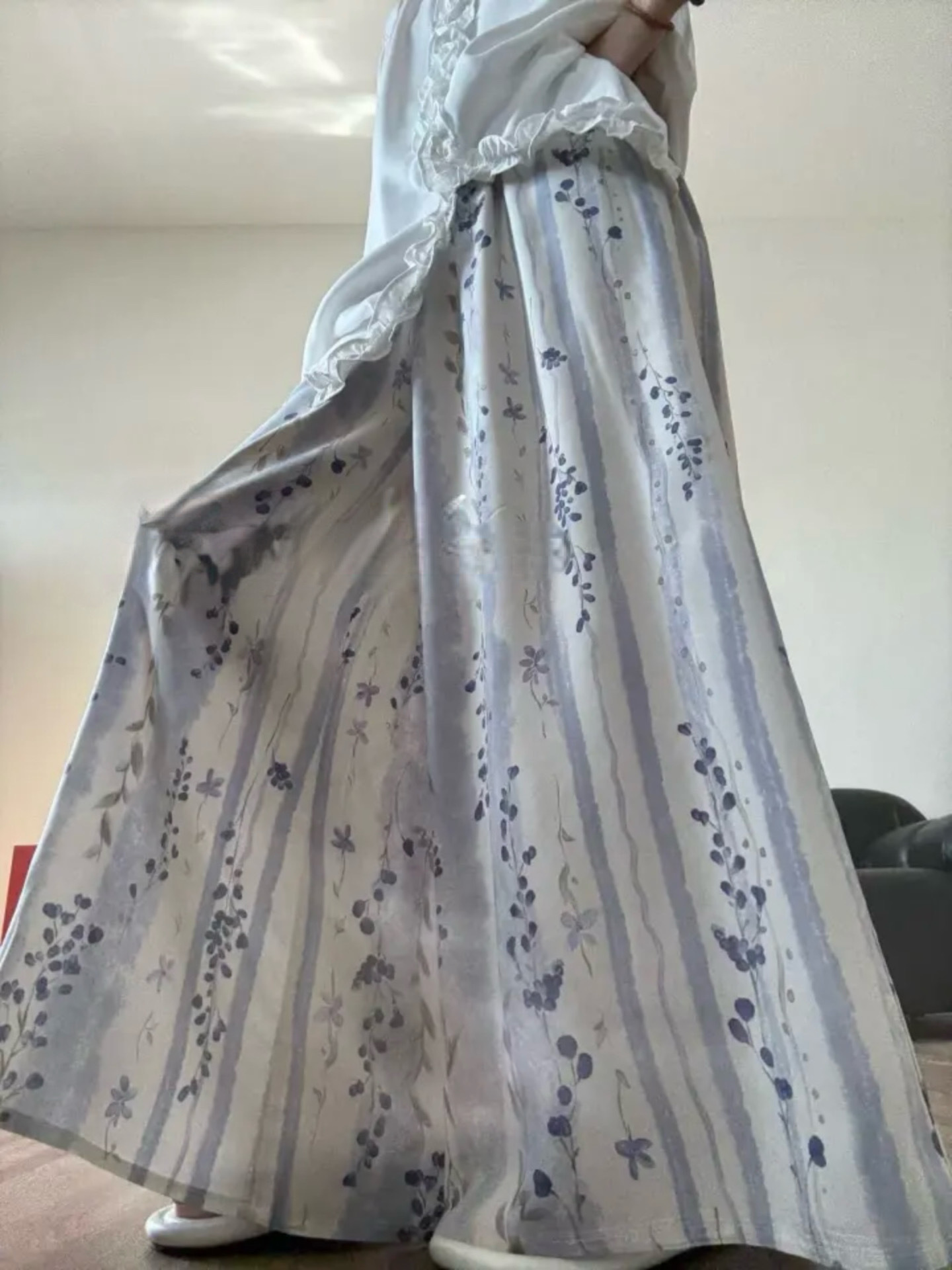 柄 パンツ 花園の舞 ワイドパンツ