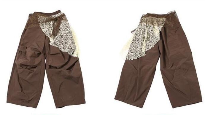 柄 パンツ レトロ風 レオパード柄 ワイドパンツ 女性用 薄手